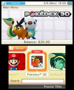 June 6 Nintendo 3DS System Update Adds Internet Browser, Online Store and Pokedex 3D