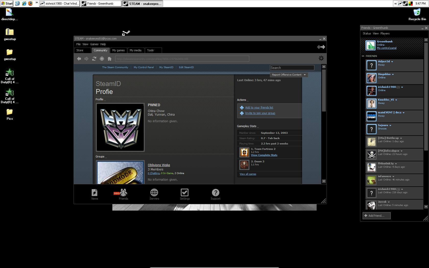 Steam Accounts Hacked