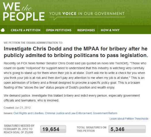 Petition Started to Investigate SOPA Supporter and the MPAA